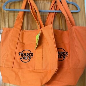 2 Orange Trader Joe’s Mini Tote Bag